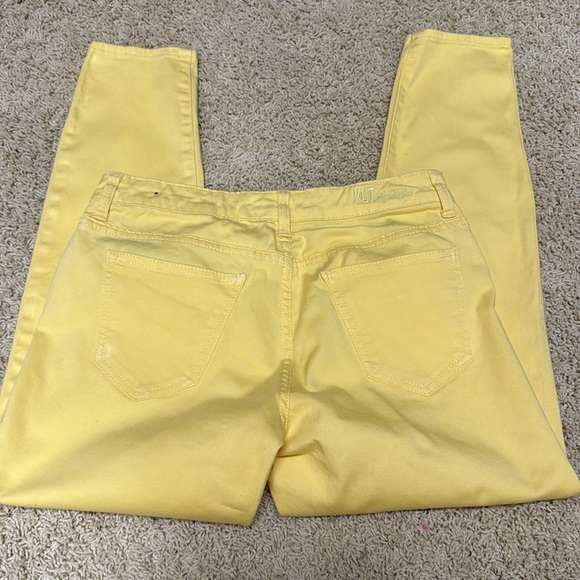 Kut From The Kloth MIA Sunny Yellow Toothpick Skinny Pants 5-Pocket Jeans Sz 6 - Picture 3 of 11